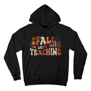 Fall In Love With Teaching Autum Thanksgiving Fall Teacher Hoodie