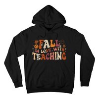 Fall In Love With Teaching Autum Thanksgiving Fall Teacher Hoodie