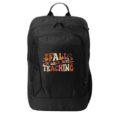 Fall In Love With Teaching Autum Thanksgiving Fall Teacher City Backpack