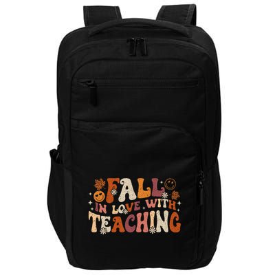 Fall In Love With Teaching Autum Thanksgiving Fall Teacher Impact Tech Backpack