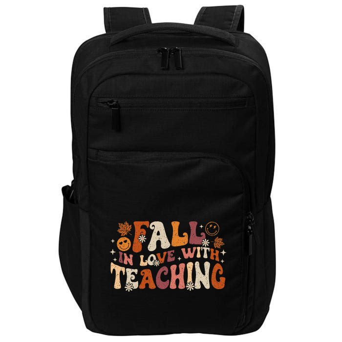 Fall In Love With Teaching Autum Thanksgiving Fall Teacher Impact Tech Backpack