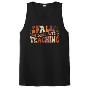 Fall In Love With Teaching Autum Thanksgiving Fall Teacher PosiCharge Competitor Tank