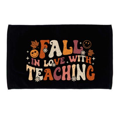 Fall In Love With Teaching Autum Thanksgiving Fall Teacher Microfiber Hand Towel