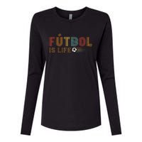 Futbol Is Life Football Lover Soccer Funny Vintage Womens Cotton Relaxed Long Sleeve T-Shirt