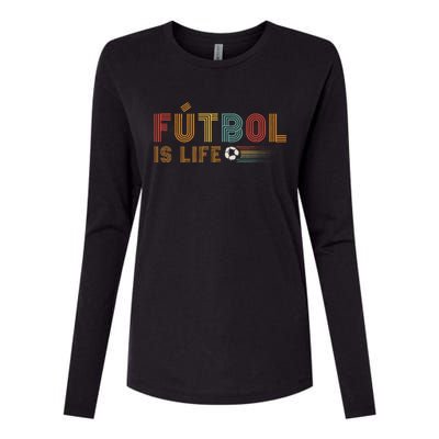 Futbol Is Life Football Lover Soccer Funny Vintage Womens Cotton Relaxed Long Sleeve T-Shirt