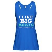 Funny I Like Big Boats And I Cannot Lie Cruise Boating Gift Ladies Essential Flowy Tank