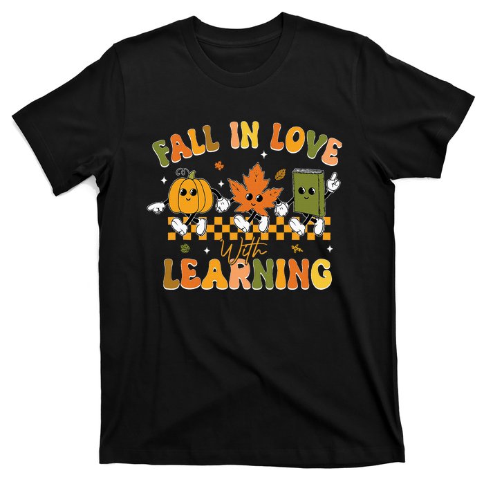 Fall In Love With Learning Retro Pumpkin Thanksgiving T-Shirt