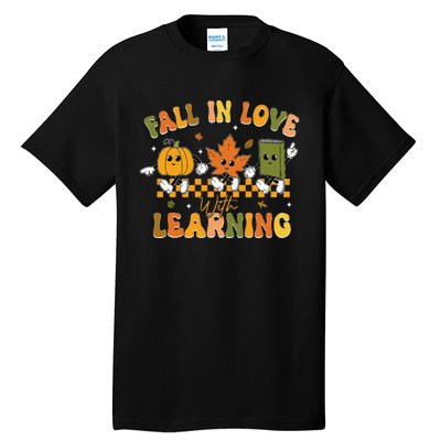 Fall In Love With Learning Retro Pumpkin Thanksgiving Tall T-Shirt