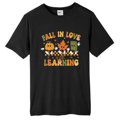 Fall In Love With Learning Retro Pumpkin Thanksgiving Tall Fusion ChromaSoft Performance T-Shirt