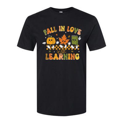 Fall In Love With Learning Retro Pumpkin Thanksgiving Softstyle CVC T-Shirt