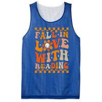 Fall In Love With Reading Books Groovy Thanksgiving Teacher Mesh Reversible Basketball Jersey Tank