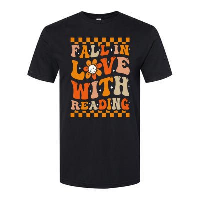 Fall In Love With Reading Books Groovy Thanksgiving Teacher Softstyle CVC T-Shirt