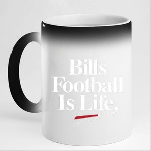 Football Is Life 11oz Black Color Changing Mug