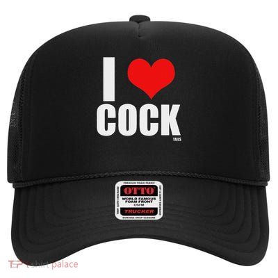 Funny I Love Cocktails Drinking High Crown Mesh Back Trucker Hat