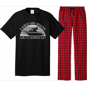 Funny I Like Big Boats And I Cannot Lie Yacht And Boat Gift Pajama Set