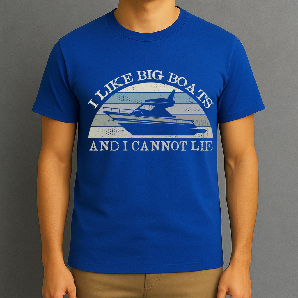 Funny I Like Big Boats And I Cannot Lie Yacht And Boat Gift T-Shirt