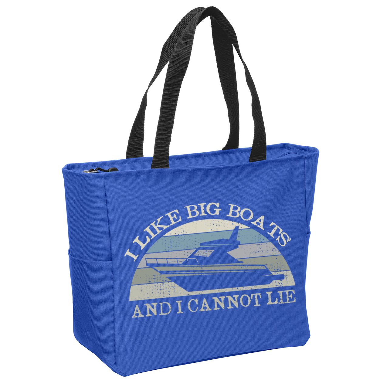 Funny I Like Big Boats And I Cannot Lie Yacht And Boat Gift Zip Tote Bag