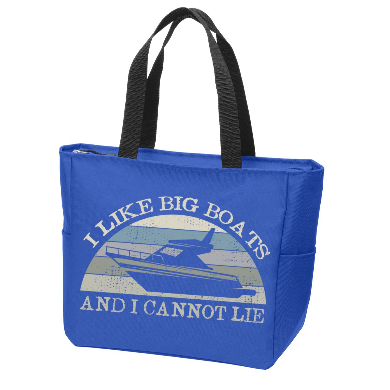 Funny I Like Big Boats And I Cannot Lie Yacht And Boat Gift Zip Tote Bag