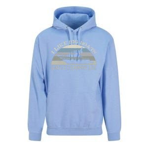 Funny I Like Big Boats And I Cannot Lie Yacht And Boat Gift Unisex Surf Hoodie