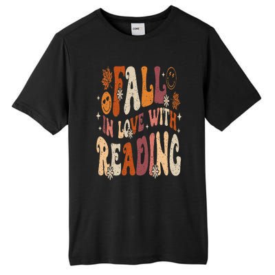 Fall In Love With Reading Autum Thanksgiving Teacher Tall Fusion ChromaSoft Performance T-Shirt