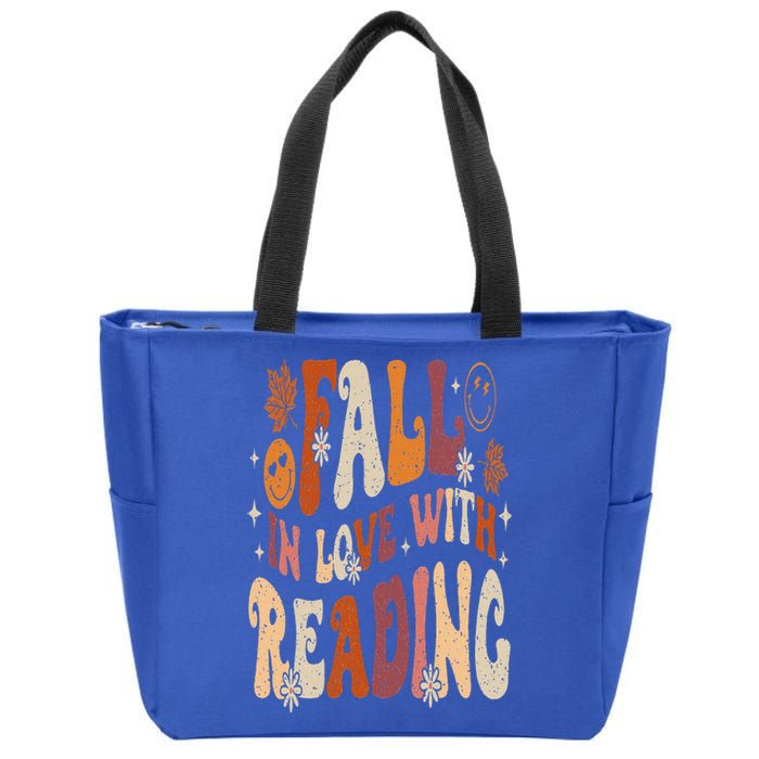 Fall In Love With Reading Autum Thanksgiving Teacher Zip Tote Bag