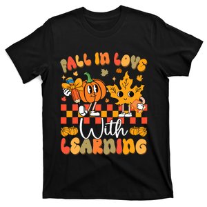 Fall In Love With Learning Funny Teacher Autumn Pumpkin T-Shirt