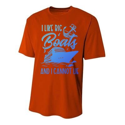 Funny I Like Bog Boats And I Cannot Lie Cruise Ship Gift Performance Sprint T-Shirt