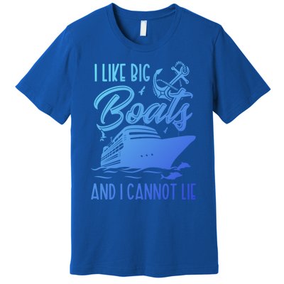 Funny I Like Bog Boats And I Cannot Lie Cruise Ship Gift Premium T-Shirt