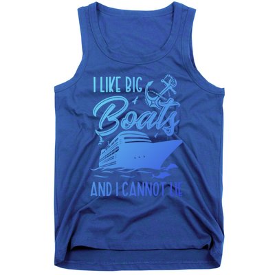 Funny I Like Bog Boats And I Cannot Lie Cruise Ship Gift Tank Top