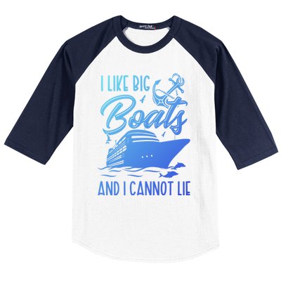 Funny I Like Bog Boats And I Cannot Lie Cruise Ship Gift Baseball Sleeve Shirt