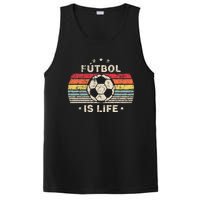 Futbol Is Life Football Lover Soccer Funny Vintage PosiCharge Competitor Tank