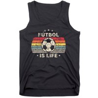 Futbol Is Life Football Lover Soccer Funny Vintage Tank Top