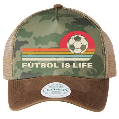 Futbol Is Life Football Lovers Soccer Funny Legacy Tie Dye Trucker Hat