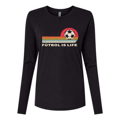 Futbol Is Life Football Lovers Soccer Funny Womens Cotton Relaxed Long Sleeve T-Shirt