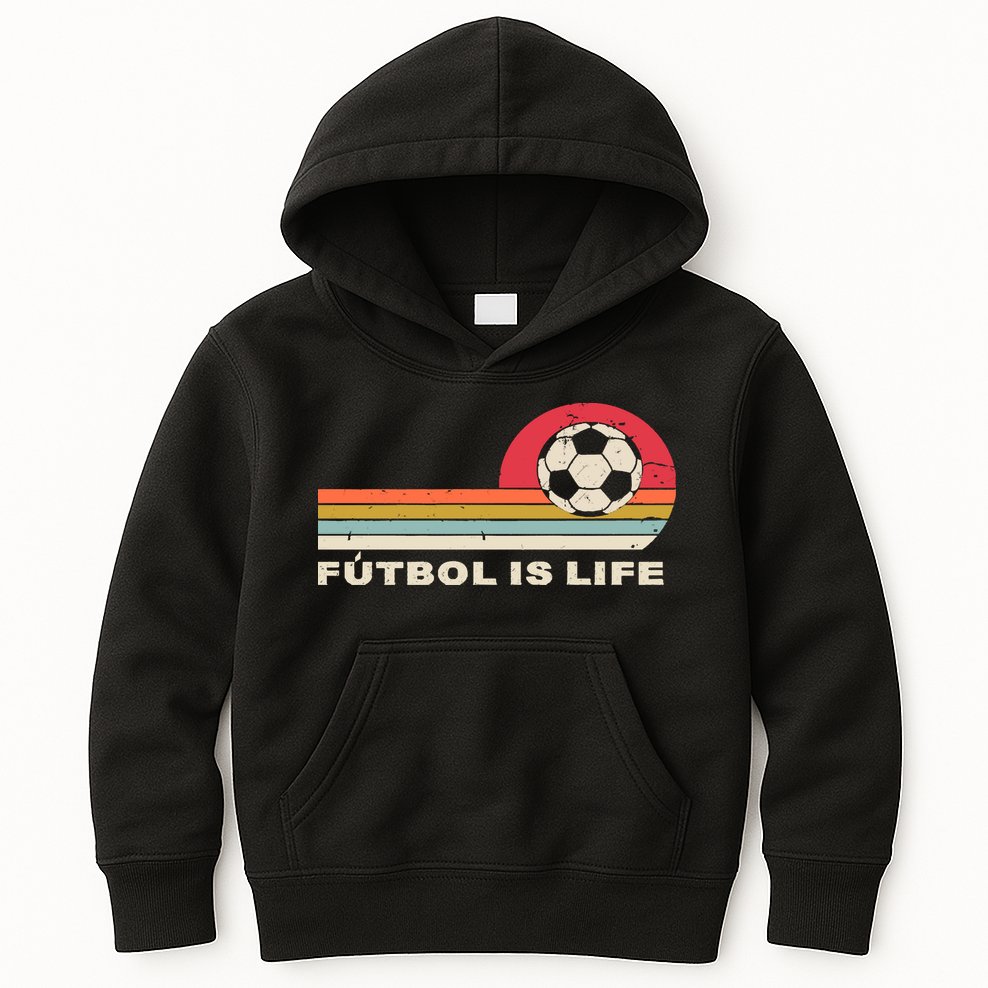 Futbol Is Life Football Lovers Soccer Funny Kids Hoodie