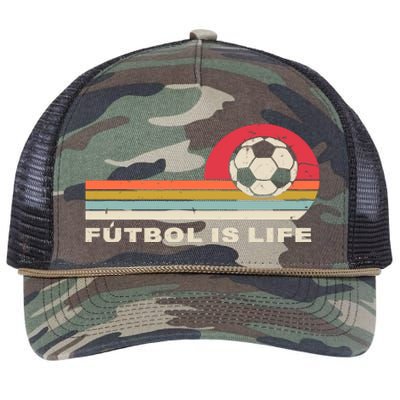 Futbol Is Life Football Lovers Soccer Funny Retro Rope Trucker Hat Cap