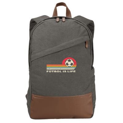 Futbol Is Life Football Lovers Soccer Funny Cotton Canvas Backpack