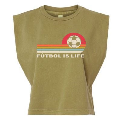 Futbol Is Life Football Lovers Soccer Funny Garment-Dyed Women's Muscle Tee