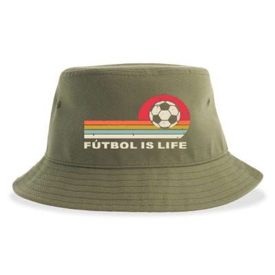 Futbol Is Life Football Lovers Soccer Funny Sustainable Bucket Hat