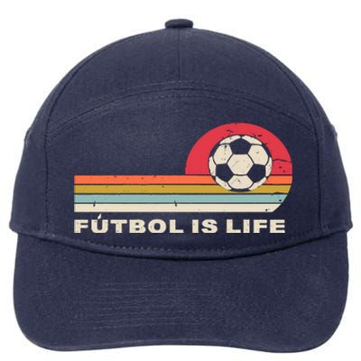 Futbol Is Life Football Lovers Soccer Funny 7-Panel Snapback Hat