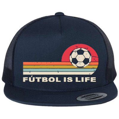 Futbol Is Life Football Lovers Soccer Funny Flat Bill Trucker Hat