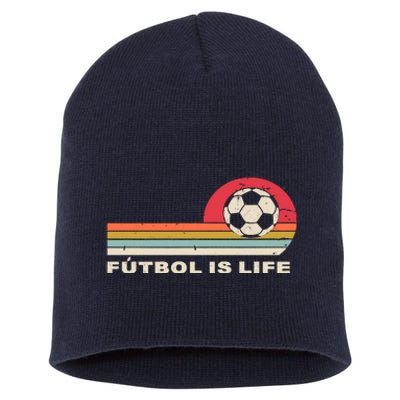 Futbol Is Life Football Lovers Soccer Funny Short Acrylic Beanie