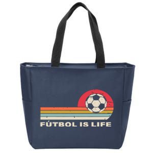 Futbol Is Life Football Lovers Soccer Funny Zip Tote Bag