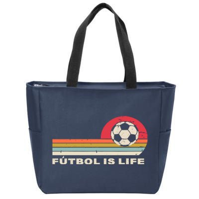 Futbol Is Life Football Lovers Soccer Funny Zip Tote Bag