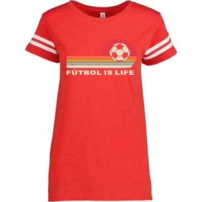 Futbol Is Life Football Lovers Soccer Funny Enza Ladies Jersey Football T-Shirt