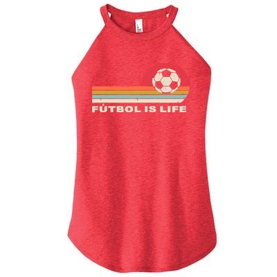 Futbol Is Life Football Lovers Soccer Funny Women's Perfect Tri Rocker Tank