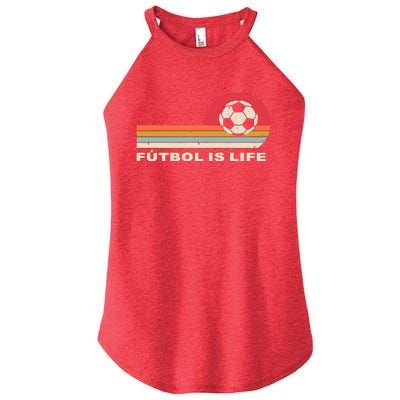 Futbol Is Life Football Lovers Soccer Funny Women's Perfect Tri Rocker Tank