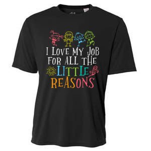 Funny I Love My Job For All The Little Reasons Cooling Performance Crew T-Shirt