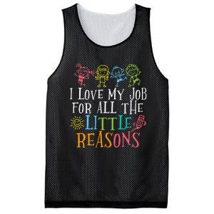 Funny I Love My Job For All The Little Reasons Mesh Reversible Basketball Jersey Tank