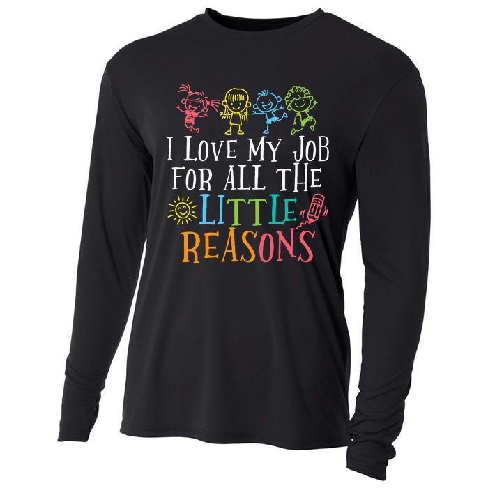 Funny I Love My Job For All The Little Reasons Cooling Performance Long Sleeve Crew